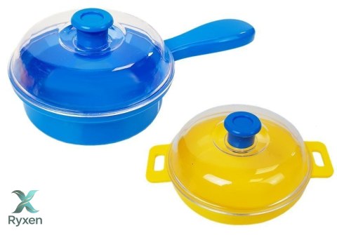 Zestaw Naczyń Plastikowych Mały Kucharz Garnki LEAN TOYS