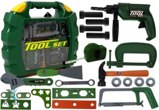 Zestaw Narzędzi dla Majsterkowicza w Walizce Zielony LEAN TOYS