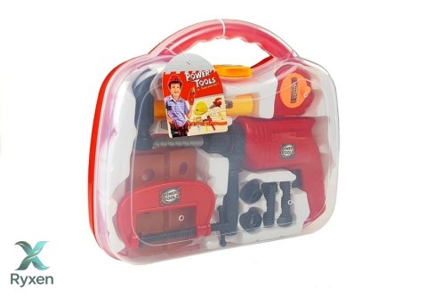 Zestaw Narzędzi w Walizce Wiertarka Śruby LEAN TOYS