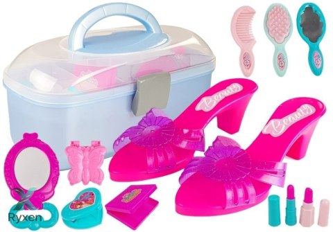Zestaw Piękności w Walizce Wałki Klapki Koraliki LEAN TOYS