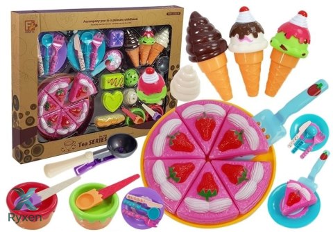 Zestaw Słodyczy Desery Lody Ciasteczka Akcesoria LEAN TOYS