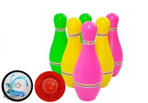 Zestaw Gra Zręcznościowa Kręgle Ze Światłami Krążki Dla Dzieci Kolorowe LEAN TOYS
