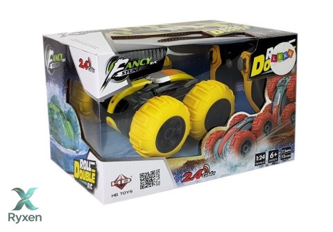 Amfibia Dwustronna Zdalnie Sterowana Żółta 1:24 LEAN TOYS
