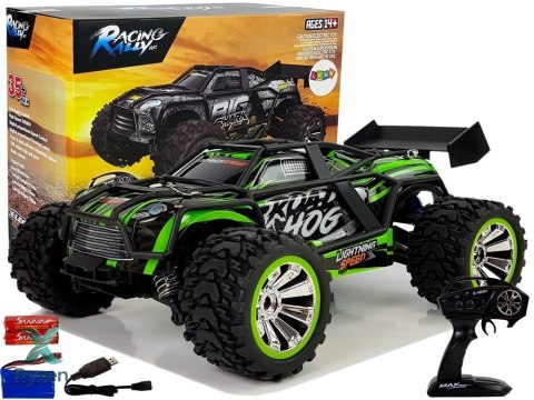 Auto Off-Road Zdalnie Sterowane Zielone 2.4G 1:18 35 km/h Kontrola Prędkości LEAN TOYS