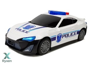 Auto Policyjne Schowek Garaż 2w1 Policjant Małe Autka Dźwięk Światła LEAN TOYS