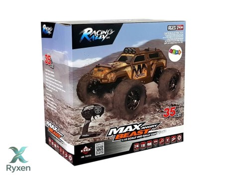 Auto Rajdowe Off-Road Zdalnie Sterowane Brązowa 2.4G 1:18 35 km/h Kontrola Prędkości LEAN TOYS