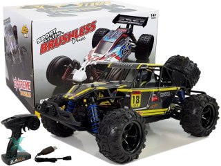 Auto Terenowe Buggy Zdalnie Sterowane 1:18 Żółty ENOZE 9303E 45 km/h LEAN TOYS
