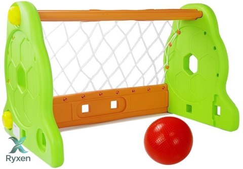 Bramka Piłkarska Dla Dzieci Zielono Pomarańczowa LEAN TOYS