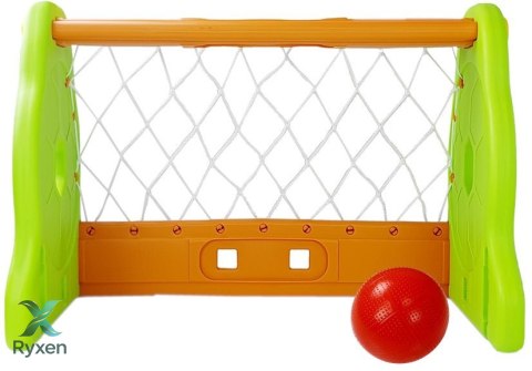 Bramka Piłkarska Dla Dzieci Zielono Pomarańczowa LEAN TOYS
