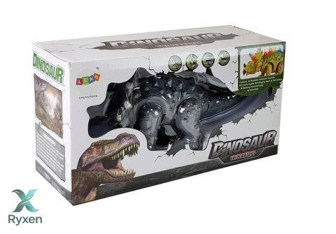 Dinozaur na Baterie Triceratops Szary LEAN TOYS