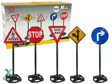 Duży Zestaw Edukacyjny Znaków Drogowych 82 cm LEAN TOYS