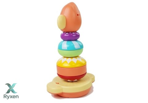 Edukacyjna Piramidka Małpka z Dźwiękami, Nauka Liczb LEAN TOYS