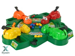 Gra Planszowa Zręcznościowa Głodne Żabki Kulki Dźwignia LEAN TOYS