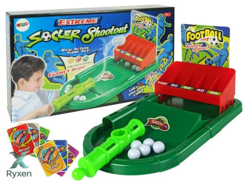 Gra Zręcznościowa Wyrzutnia Piłek Karty Piłka Nożna Punkty LEAN TOYS
