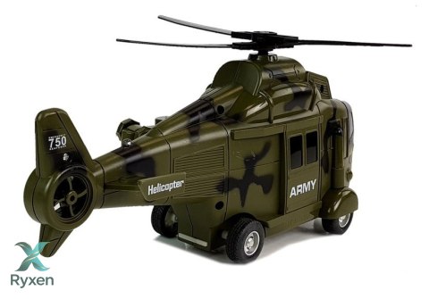 Helikopter Wojskowy Ratunkowy 1:16 Hak Dźwięk Światła LEAN TOYS