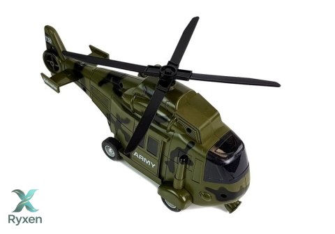Helikopter Wojskowy Ratunkowy 1:16 Hak Dźwięk Światła LEAN TOYS