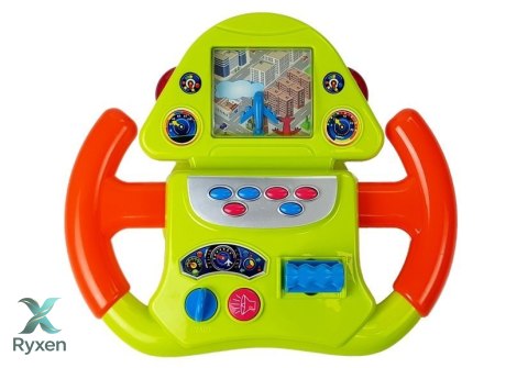 Interaktywny Symulator Lotów Kierownica Efekty Dźwiękowe Świetlne LEAN TOYS