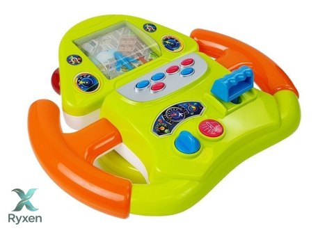 Interaktywny Symulator Lotów Kierownica Efekty Dźwiękowe Świetlne LEAN TOYS