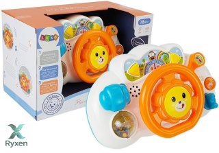 Kierownica Edukacyjna Interaktywna dla Niemowlaka Pomarańczowa LEAN TOYS