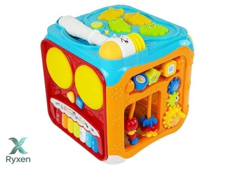 Kostka Edukacyjna Sorter Dla Niemowląt Dźwięk Światła LEAN TOYS