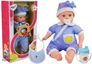 Lalka Bobas 45 cm Niebieskie Ubranie LEAN TOYS