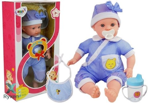 Lalka Bobas 45 cm Niebieskie Ubranie LEAN TOYS