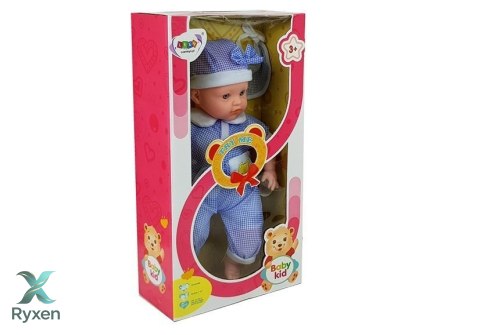 Lalka Bobas 45 cm Niebieskie Ubranie LEAN TOYS