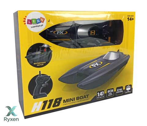 Łódź Motorówka Zdalnie Sterowana 1:47 Wyścigi 2,4G Zasięg 50 m LEAN TOYS