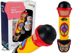Mikrofon Żółto- Czarny Karaoke Nagrywający Piosenki LEAN TOYS