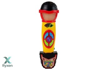 Mikrofon Żółto- Czarny Karaoke Nagrywający Piosenki LEAN TOYS