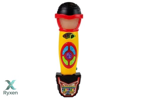 Mikrofon Żółto- Czarny Karaoke Nagrywający Piosenki LEAN TOYS