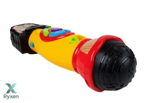Mikrofon Żółto- Czarny Karaoke Nagrywający Piosenki LEAN TOYS
