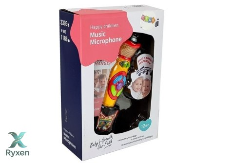 Mikrofon Żółto- Czarny Karaoke Nagrywający Piosenki LEAN TOYS