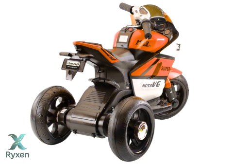 Motorek Trójkołowy Dla Dzieci HT-5188 Światła LED MP3 Pomarańczowy LEAN CARS