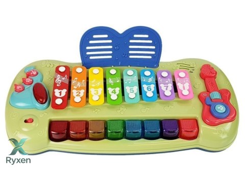 Pianinko Cymbałki Dla Niemowląt Podświetlane Klawisze Muzyka LEAN TOYS