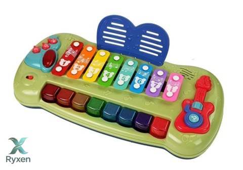 Pianinko Cymbałki Dla Niemowląt Podświetlane Klawisze Muzyka LEAN TOYS