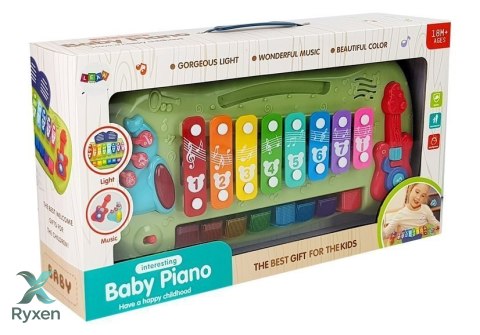 Pianinko Cymbałki Dla Niemowląt Podświetlane Klawisze Muzyka LEAN TOYS
