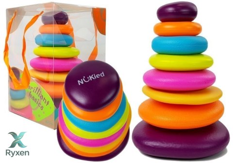 Piramidka Kolorowe Obręcze dla Niemowlaka LEAN TOYS