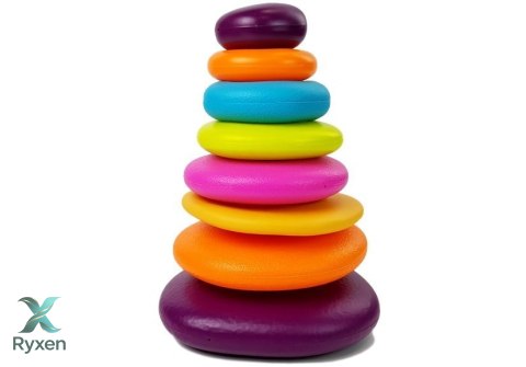 Piramidka Kolorowe Obręcze dla Niemowlaka LEAN TOYS