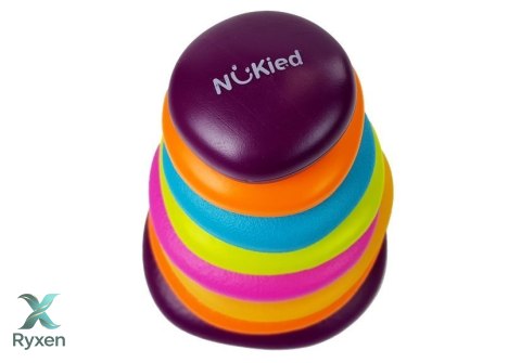 Piramidka Kolorowe Obręcze dla Niemowlaka LEAN TOYS