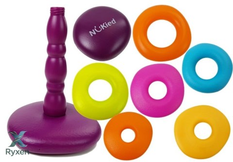 Piramidka Kolorowe Obręcze dla Niemowlaka LEAN TOYS