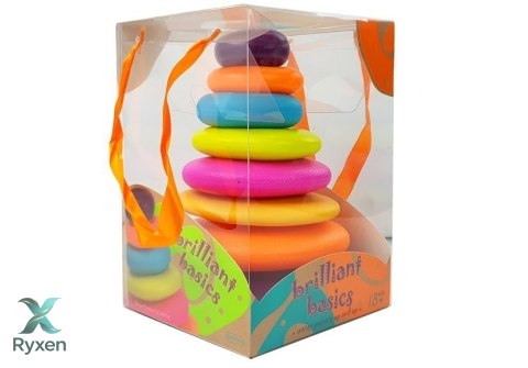 Piramidka Kolorowe Obręcze dla Niemowlaka LEAN TOYS
