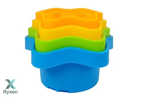 Piramidka Kubeczki dla Niemowlaka Gwiazdki LEAN TOYS