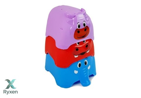 Piramidka Kubeczki dla Niemowlaka Zwierzątka LEAN TOYS