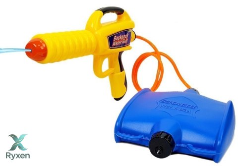 Pistolet na Wodę ze Zbiornikiem 1080 ml Żółto- Niebieski LEAN TOYS