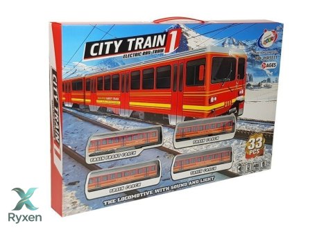 Pociąg Kolejka Tory Na Baterie 33 Elementów LEAN TOYS
