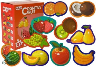 Puzzle Edukacyjne Dla Niemowląt Owoce 5 Części 40 Elementów LEAN TOYS