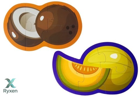 Puzzle Edukacyjne Dla Niemowląt Owoce 5 Części 40 Elementów LEAN TOYS