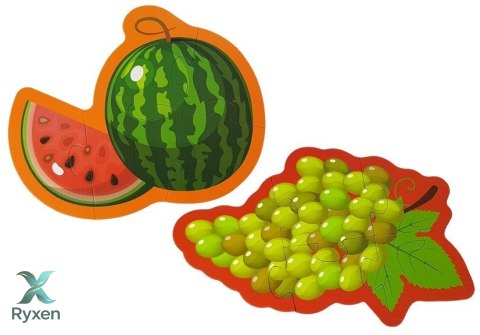 Puzzle Edukacyjne Dla Niemowląt Owoce 5 Części 40 Elementów LEAN TOYS