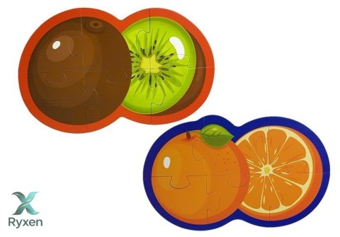 Puzzle Edukacyjne Dla Niemowląt Owoce 5 Części 40 Elementów LEAN TOYS